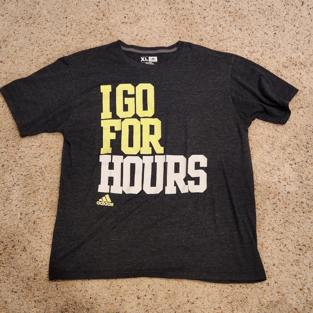 Mens Addidas T Shirt - ' I Go For Hours' Size XL